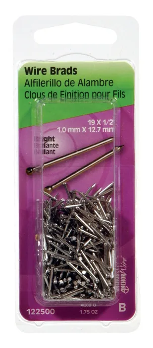 HILLMAN Anchor Wire 19 Ga. X 1/2 in. L Bright Steel Brad Nails 1 pk 1.75 oz (Pack of 6)