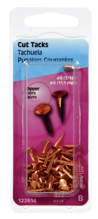 HILLMAN Anchor Wire No. 4 X 7/16 in. L Copper Cut Tacks 1 pk (Pack of 6)