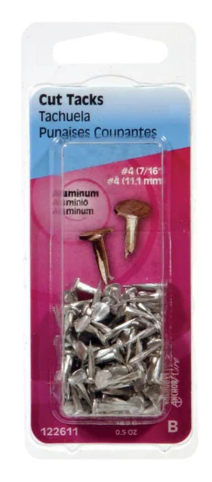 HILLMAN Anchor Wire No. 4 X 7/16 in. L Silver Aluminum Cut Tacks 1 pk (Pack of 6)