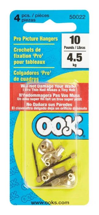 HILLMAN OOK Professional Picture Hanger 10 lb 4 pc