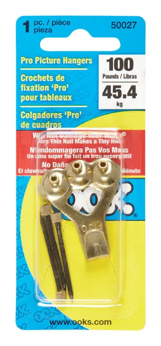 HILLMAN OOK Gold Professional Picture Hanger 100 lb 1 pk