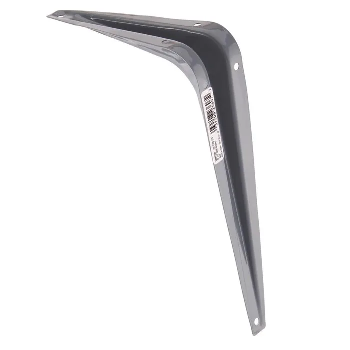 Hampton Gray Steel Shelf Support 18 Ga. 6 in. L 100 lb (Pack of 10)