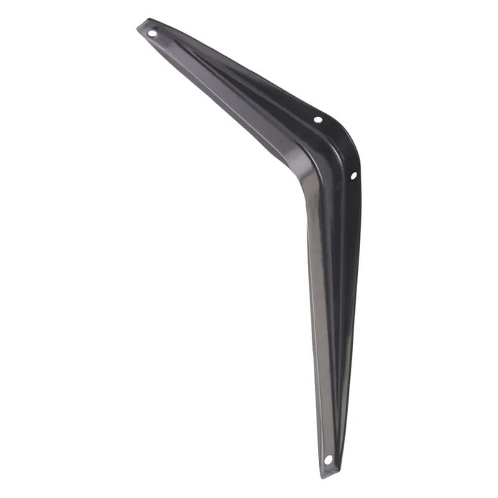 Hampton Black Steel Shelf Support 18 Ga. 6 in. L 100 lb (Pack of 10)