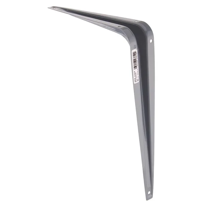 Hampton Gray Steel Shelf Support 18 Ga. 8 in. L 100 lb (Pack of 10)