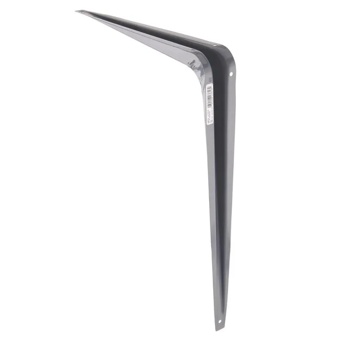 Hampton Gray Steel Shelf Support 18 Ga. 12 in. L 100 lb (Pack of 10)
