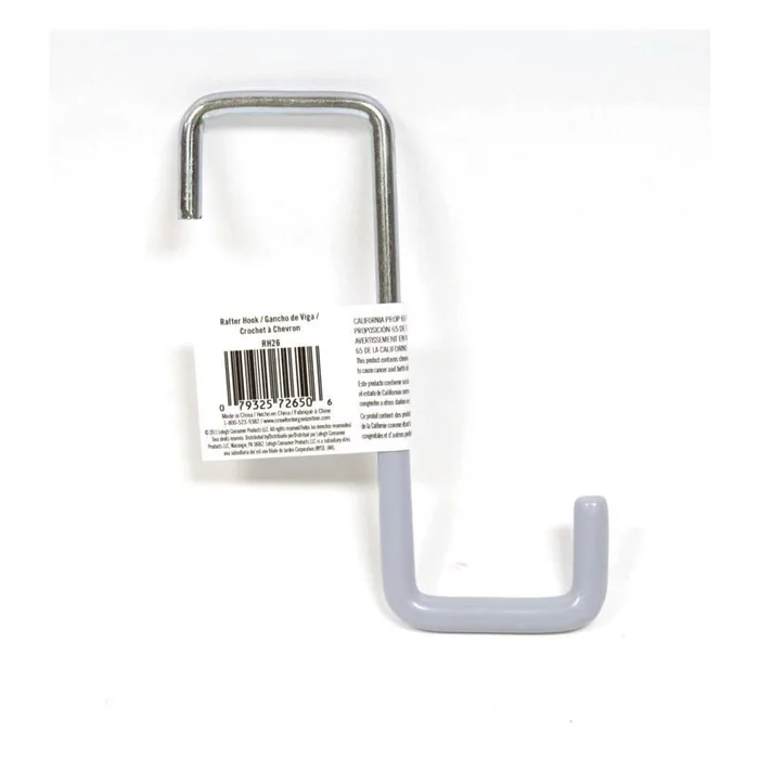 Crawford 5.75 in. L Vinyl Coated Gray Steel Large Rafter Hook 20 lb. cap. 1 pk (Pack of 25)