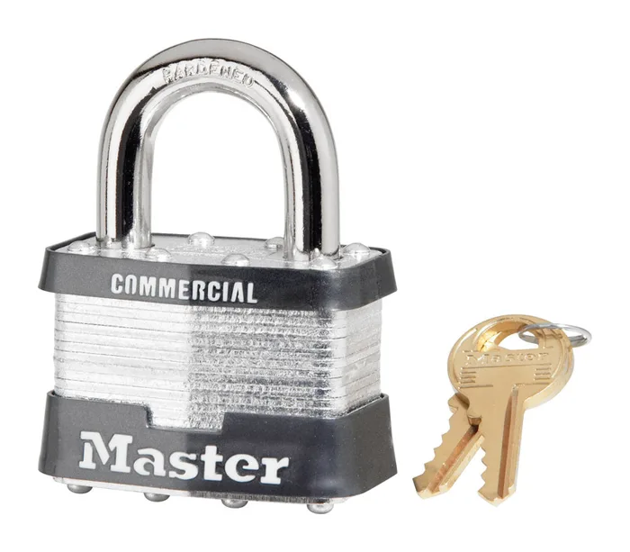 Master Lock 1-1/2 in. H X 2 in. W X 7/8 in. L Steel Double Locking Exterior Padlock (Pack of 6)