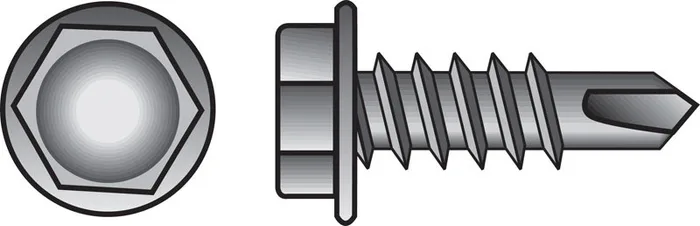 HILLMAN No. 8 Ga. X 1-1/2 in. L Phillips Hex Washer Head Sheet Metal Screws 100 pk