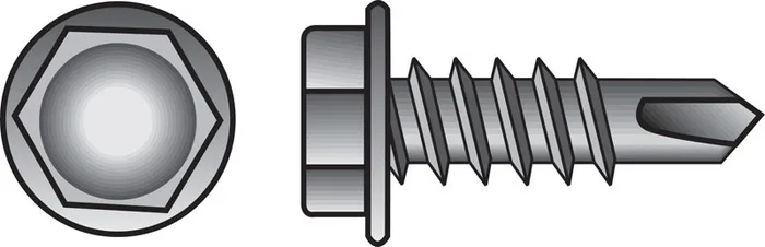 HILLMAN No. 10 Ga. X 2 in. L Hex Hex Washer Head Sheet Metal Screws 100 pk