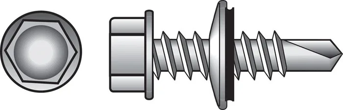 HILLMAN No. 10 Ga. X 3/4 in. L Hex Hex Washer Head Self-Drilling Screws 1 pk