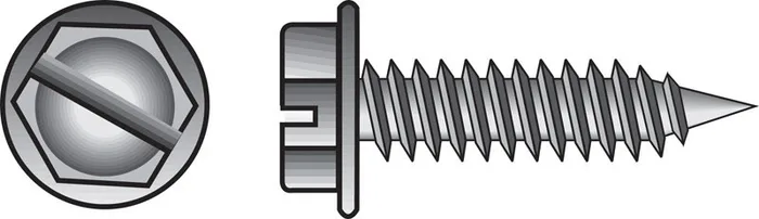 HILLMAN No. 6 Ga. X 3/8 in. L Slotted Hex Washer Head Self-Piercing Screws 1 pk