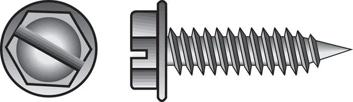 HILLMAN No. 8 Ga. X 3/4 in. L Slotted Hex Washer Head Sheet Metal Screws 1 pk