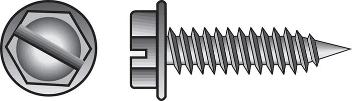 HILLMAN No. 10 Ga. X 3/4 in. L Slotted Hex Washer Head Sheet Metal Screws 1 pk