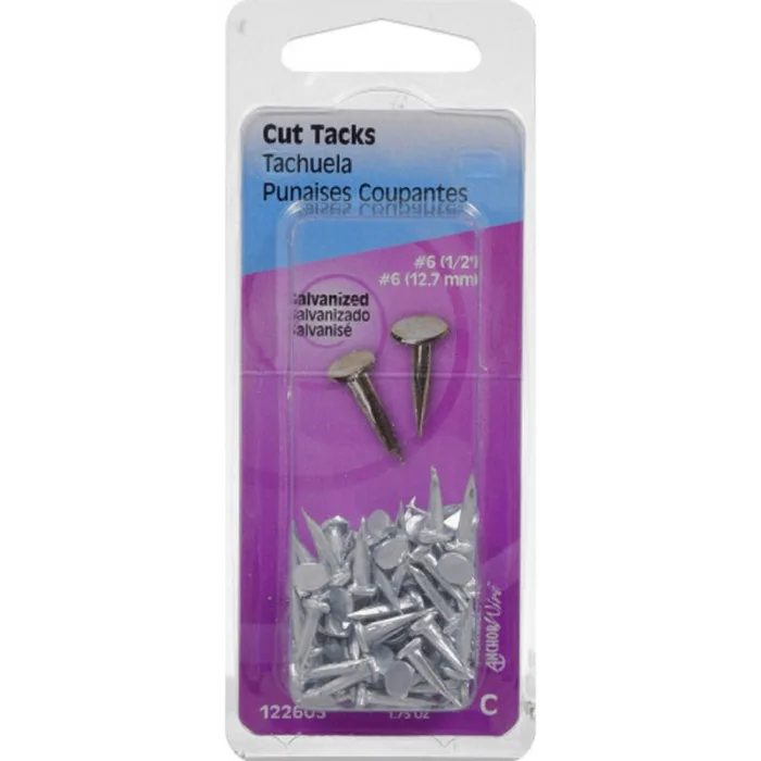 HILLMAN No. 6 X 1/2 in. L Galvanized Silver Steel Cut Tacks 1 pk (Pack of 6)