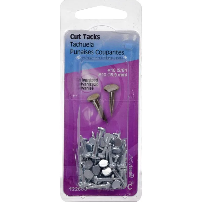 HILLMAN No. 10 X 5/8 in. L Galvanized Silver Steel Cut Tacks 1 pk (Pack of 6)