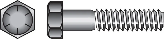 HILLMAN 9/16 in. D X 4-1/2 in. L Heat Treated Steel Hex Head Cap Screw 25 pk