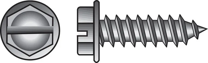 HILLMAN No. 10 Ga. X 1/2 in. L Slotted Hex Washer Head Sheet Metal Screws 100 pk