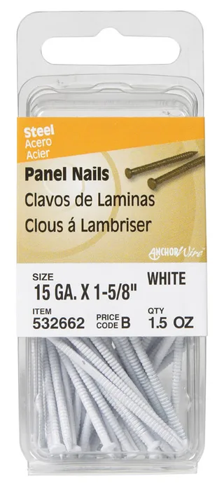 HILLMAN 1-5/8 in. Panel Steel Nail Flat Head (Pack of 6)