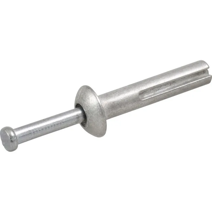 HILLMAN 1/4 in. D X 1.25 in. L Carbon Steel Round Head Hammer Drive Anchor 12 pk (Pack of 5)