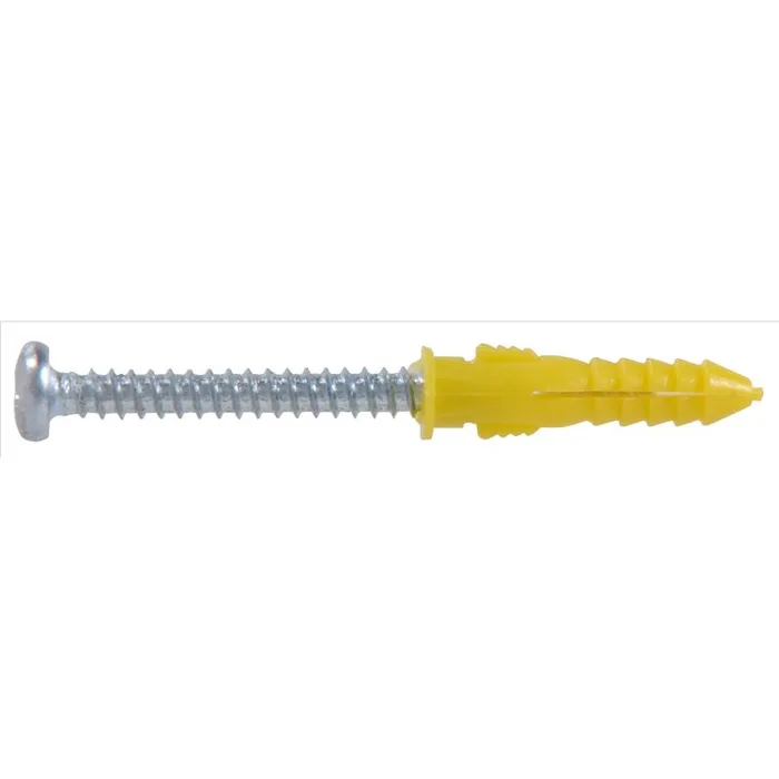 HILLMAN 0.164 in. D X 1 in. L Plastic Pan Head Ribbed Anchor 75 pc (Pack of 5)
