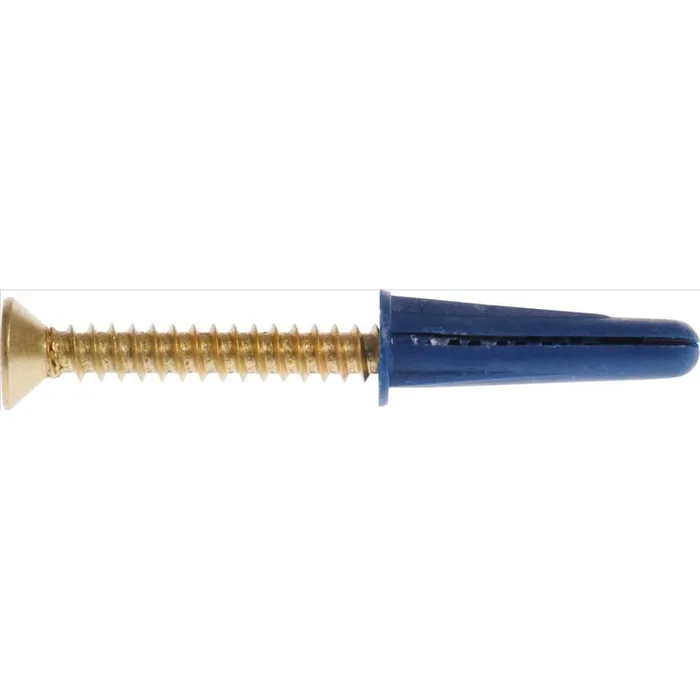 HILLMAN .190 in. D X 1 in. L Plastic Flat Head Conical Anchor 4 pk (Pack of 10)