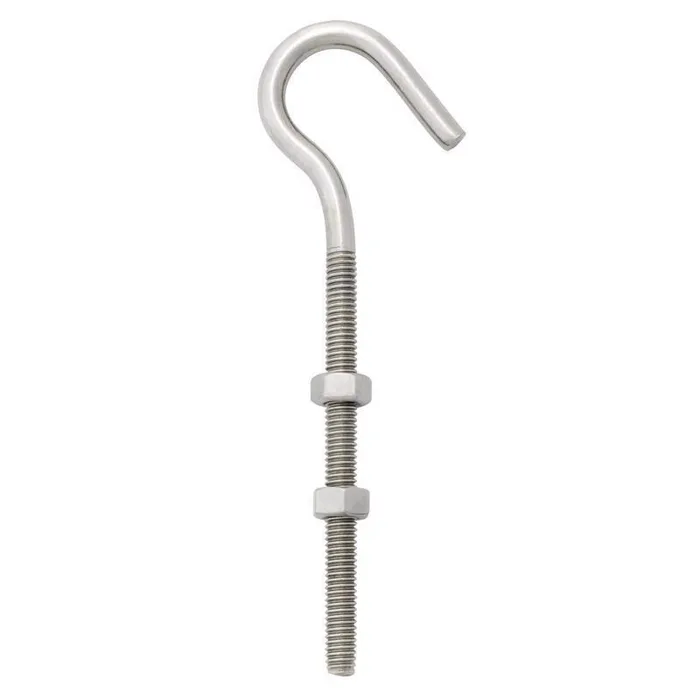 Hampton Medium Stainless Steel 6 in. L Clothesline Hook 160 lb (Pack of 5)