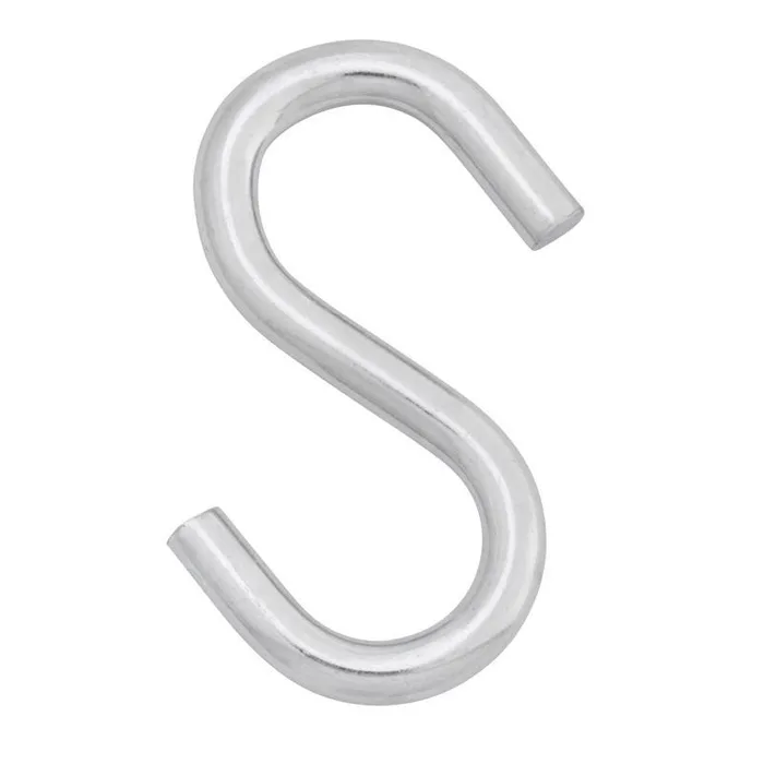 Hampton Medium Zinc-Plated Silver Steel 2.75 in. L S-Hook 160 lb (Pack of 20)