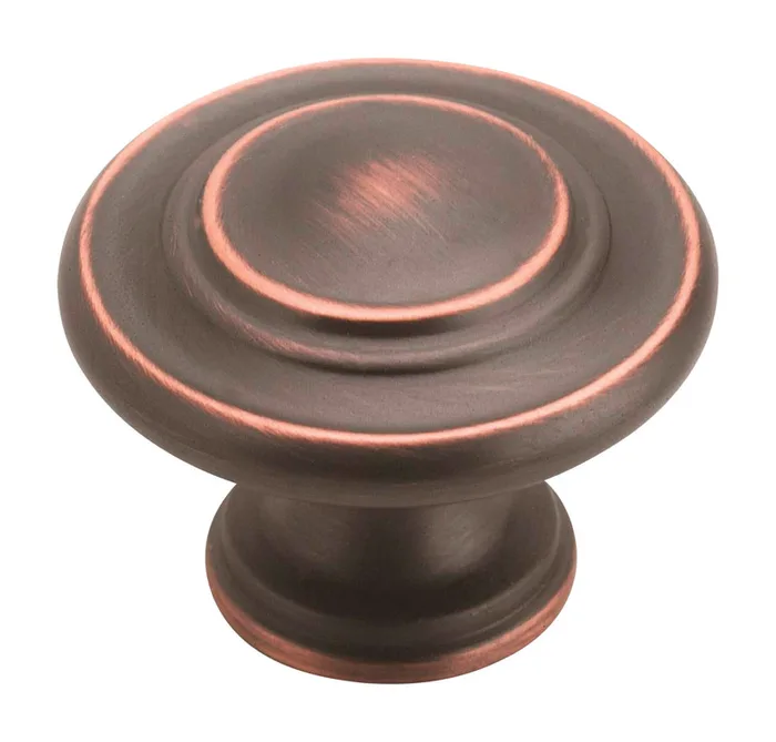 Amerock Inspirations Round Cabinet Knob 1-1/4 in. D 1 in. Oil Rubbed Bronze 10 pk