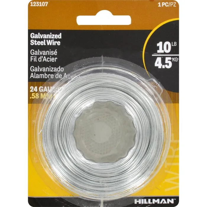 HILLMAN 250 ft. L Galvanized Steel 24 Ga. Wire (Pack of 6)