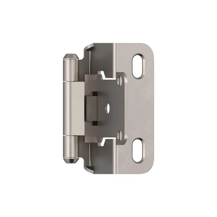 Amerock 1-1/2 in. W X 2-1/4 in. L Satin Nickel Steel Self-Closing Hinge 2 pk