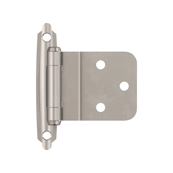 Amerock 2 in. W X 2-3/4 in. L Satin Nickel Steel Self-Closing Hinge 2 pk