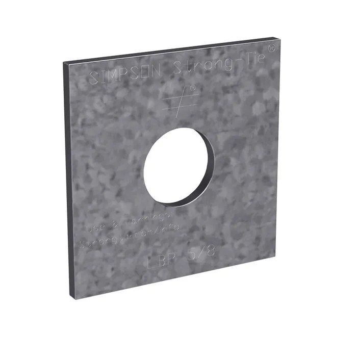 Simpson Strong-Tie 2 in. H X 0.1 in. W X 2 in. L Galvanized Steel Bearing Plate