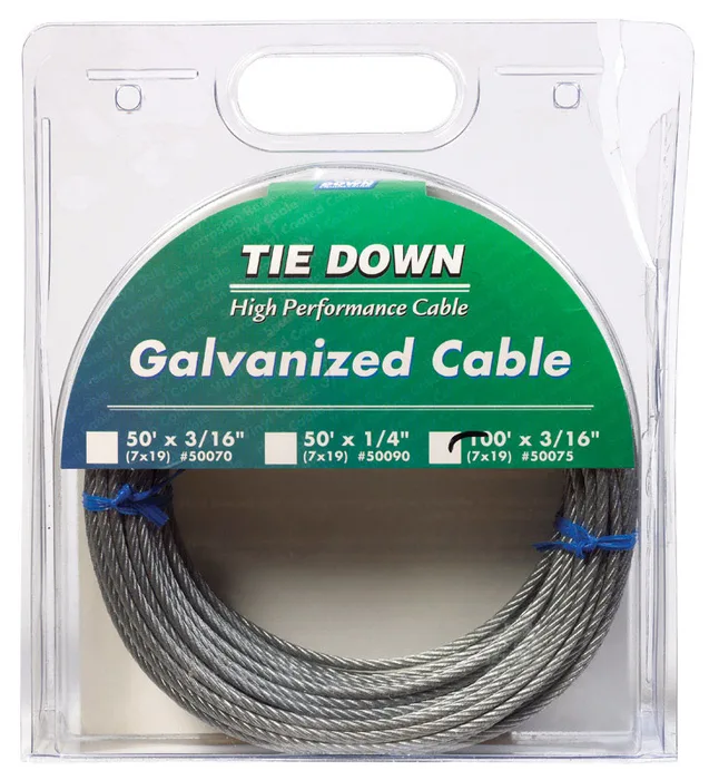 Tie Down Engineering 3/16 in. D X 100 ft. L Galvanized Steel Aircraft Cable
