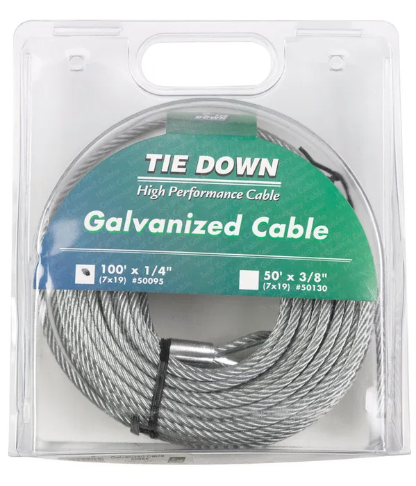 Tie Down Engineering 1/4 in. D X 100 ft. L Galvanized Steel Aircraft Cable