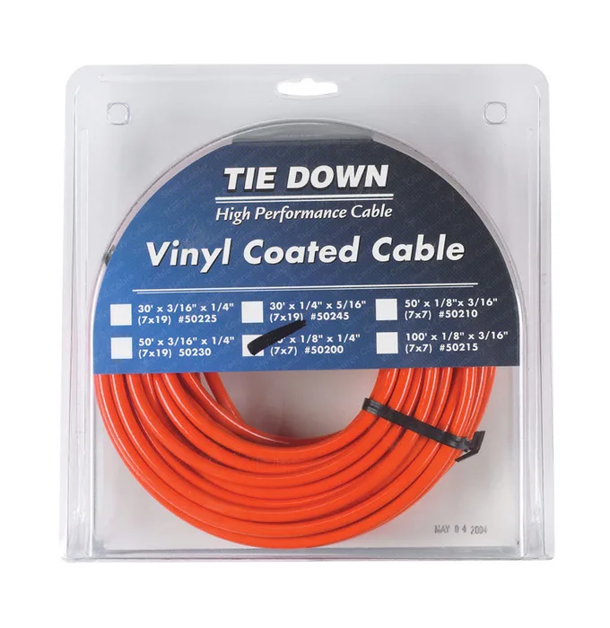 Tie Down Engineering 1/8 in. D X 50 ft. L Vinyl Coated Galvanized Steel Aircraft Cable