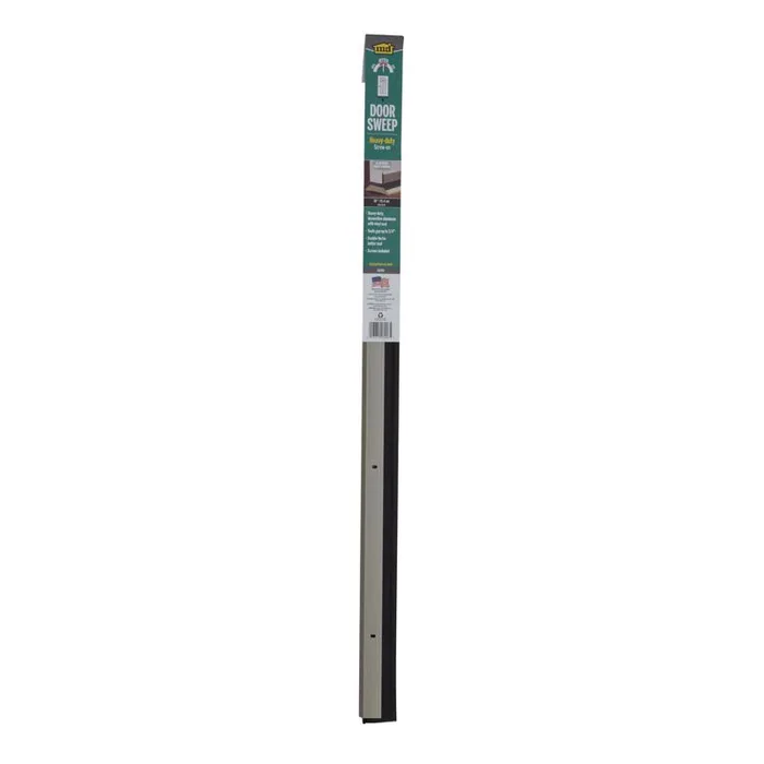 M-D Building Products Satin Nickel Aluminum/Vinyl Sweep For Doors 36 in. L X 2.13 in.