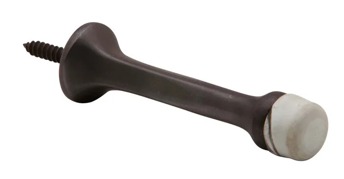 Schlage 3-1/8 in. W X 7/8 in. L Metal Aged Bronze Door Stop Mounts to door and wall 7/8 in.