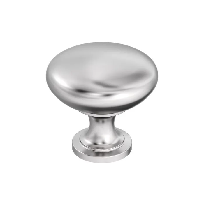 Amerock Edona Traditional Round Furniture Knob 1-1/4 in. D 28.702 mm Polished Chrome 1 pk