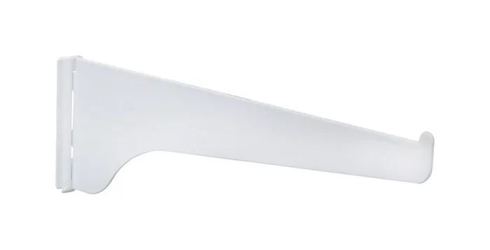 Knape & Vogt White Steel Regular Duty Bracket 16 Ga. 8 in. L 160 lb (Pack of 10)