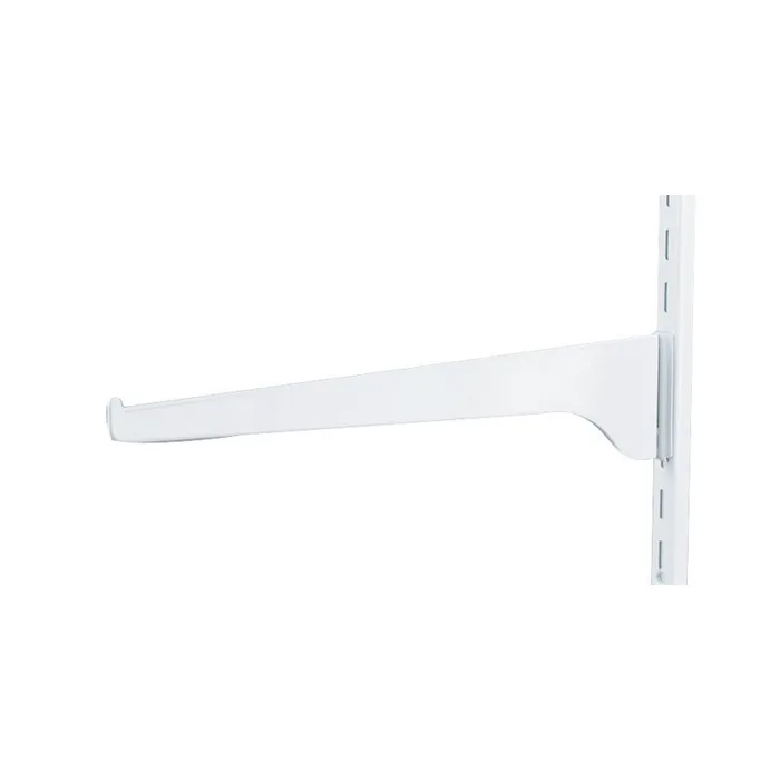 Knape & Vogt White Steel Regular Duty Bracket 16 Ga. 12 in. L 160 lb (Pack of 10)