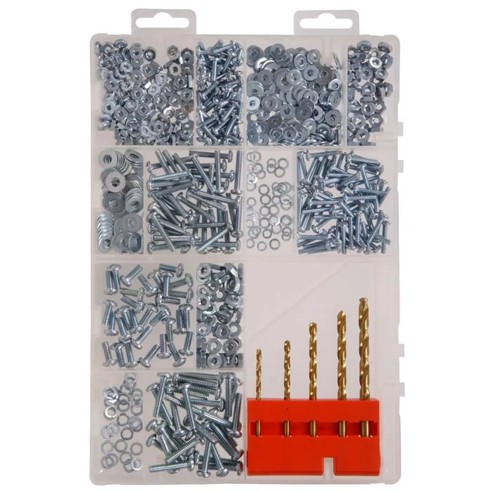 HILLMAN Assorted in. X 1/2 in. L Combination Pan Head Zinc-Plated Steel Machine Screw Kit 720 pk
