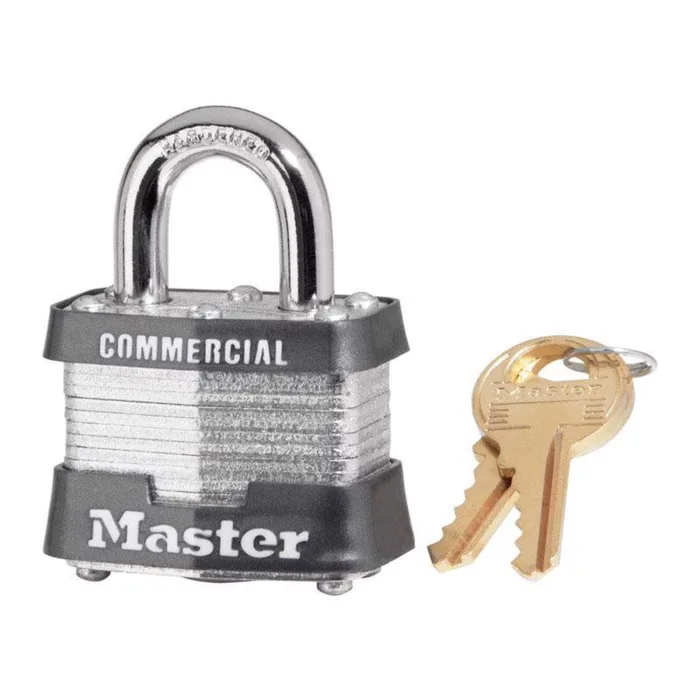 Master Lock 1-5/16 in. H X 1-1/2 in. W Steel Double Locking Exterior Padlock (Pack of 6)