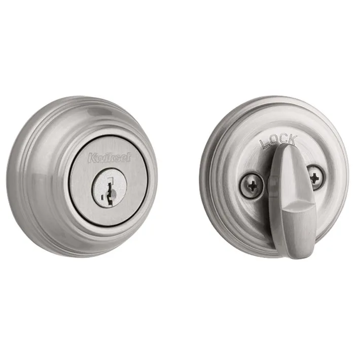 Kwikset SmartKey Satin Nickel Metal Deadbolt