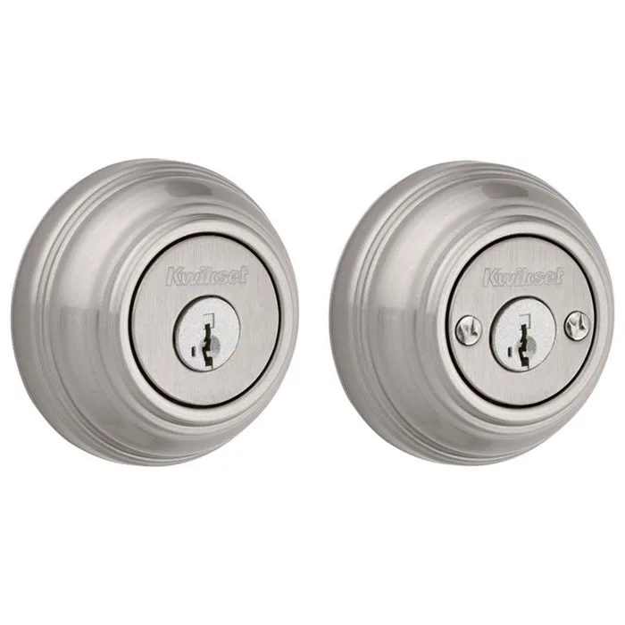 Kwikset SmartKey Satin Nickel Metal Deadbolt