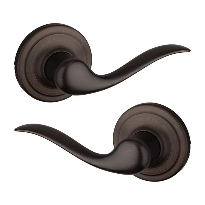 Kwikset Tustin Venetian Bronze Passage Lever 1-3/4 in.