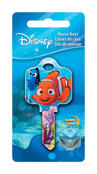 HILLMAN Disney Nemo House Key Blank 68 Double For Schlage Locks Multicolored (Pack of 5)