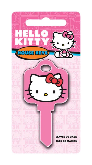HILLMAN Hello Kitty House/Office Key Blank 68 Single For Schlage Locks Pink (Pack of 5)