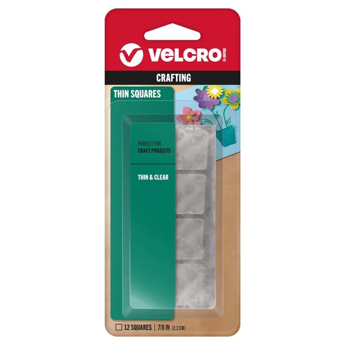 VELCRO Brand Thin Clear Small Nylon Hook and Loop Fastener 7/8 in. L 12 pk (Pack of 6)