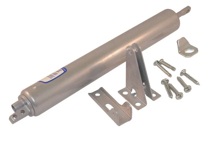 Barton Kramer Silver Aluminum Pneumatic Door Closer