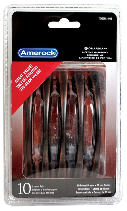 Amerock Contemporary Arch Cabinet Pull 3-3/4 in. Oil Rubbed Bronze Brown 10 pk